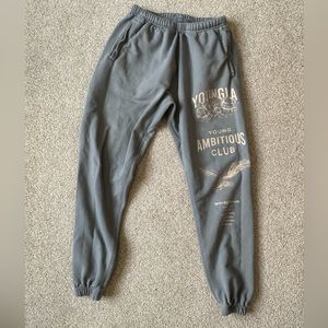 YoungLA immortal sweatpants size small in washed grey